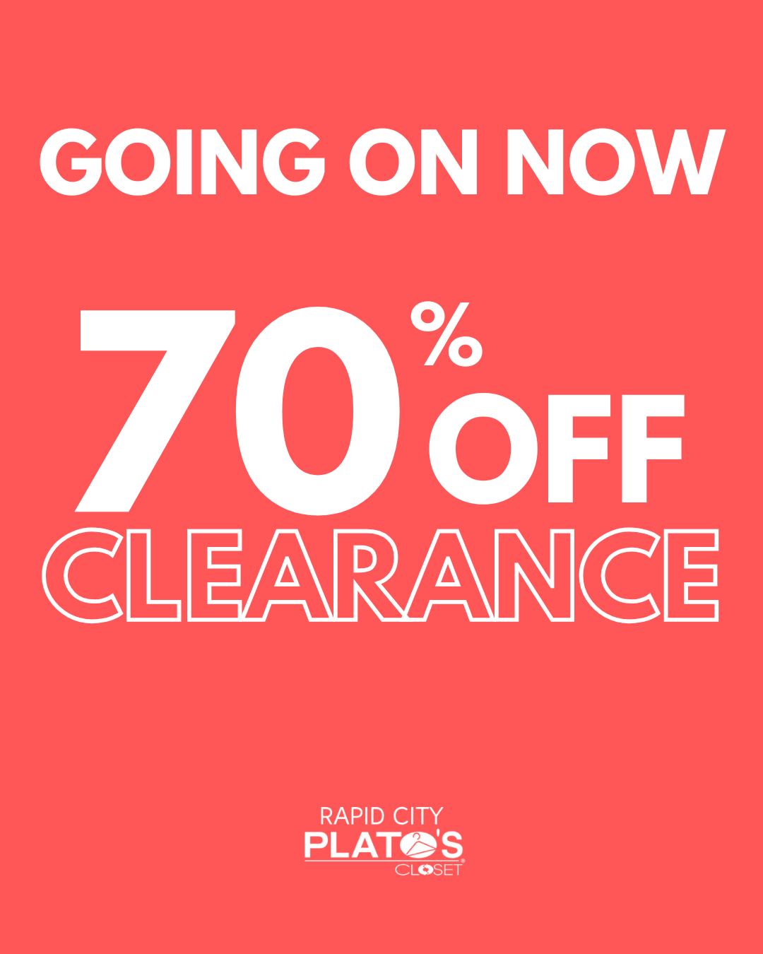 70% Off Clearance Going On Now